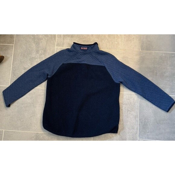 Vineyard Vines Mixed Media Sherpa Shep Shirt Quilted Blue Size Small - Picture 5 of 10